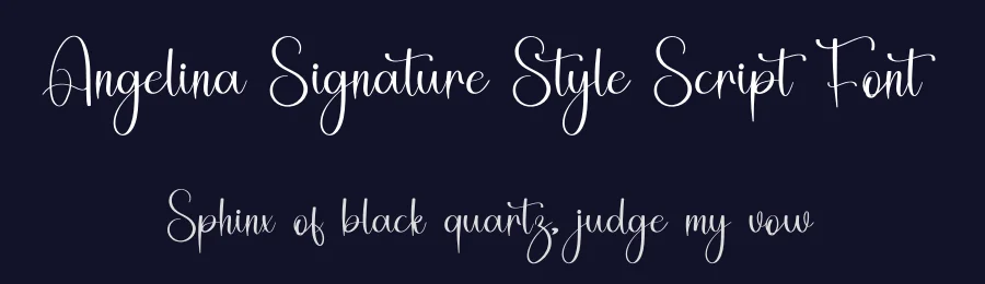 Angelina Signature Style Script Font by freshtypeink — Script Handwritten Font — thumbnail 2