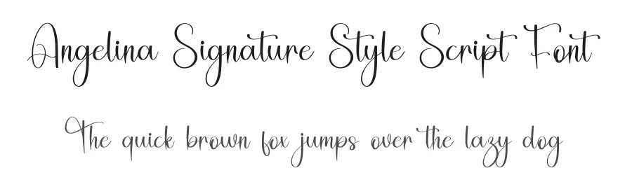 Angelina Signature Style Script Font by freshtypeink — Script Handwritten Font