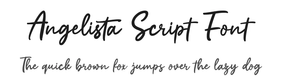 Angelista Script Font by keithzo — Script Handwritten Font