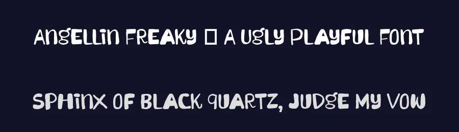 Angellin Freaky – A Ugly Playful Font by afkaristudio — Display Font — thumbnail 2