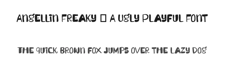 Angellin Freaky – A Ugly Playful Font by afkaristudio — Display Font