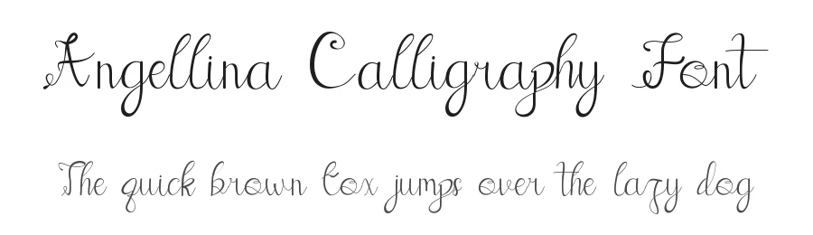 Angellina Calligraphy Font by getstudio — Script Handwritten Font