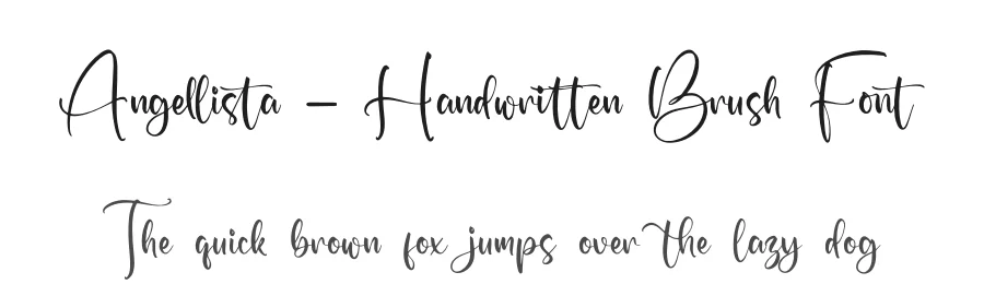 Angellista – Handwritten Brush Font by glorytype — Script Handwritten Font
