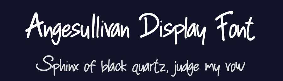 Angesullivan Display Font by Dhabee — Display Font — thumbnail 2