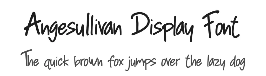 Angesullivan Display Font by Dhabee — Display Font
