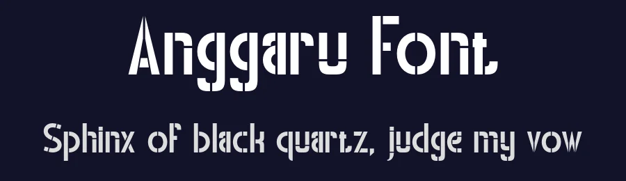 Anggaru Font by Canden Meutuah — Display Font — thumbnail 2