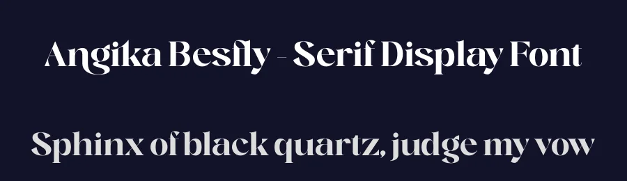 Angika Besfly – Serif Display Font by timelesstype.co — Display Font — thumbnail 2