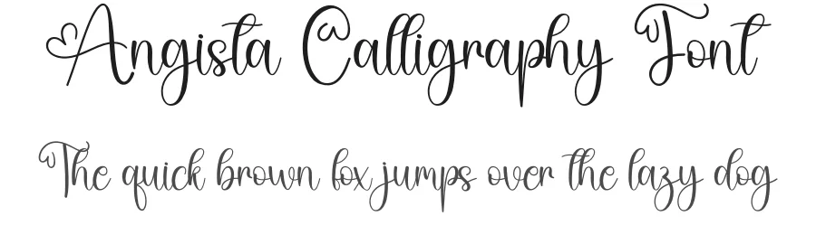 Angista Calligraphy Font by creativeletter — Script Handwritten Font