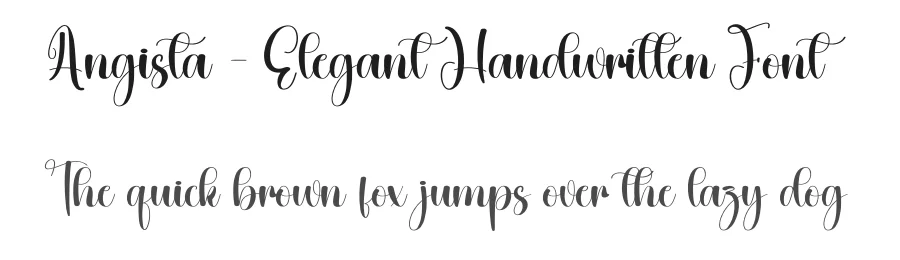 Angista – Elegant Handwritten Font by creativeletter — Script Handwritten Font