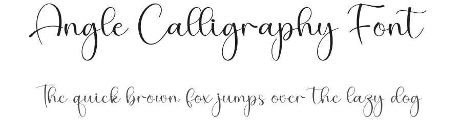 Angle Calligraphy Font by creativeletter — Script Handwritten Font