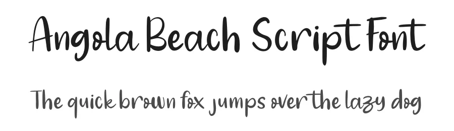 Angola Beach Script Font by Mozarella — Display Font