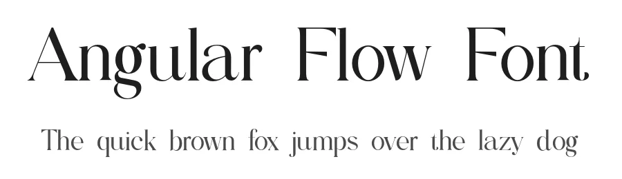 Angular Flow Font by UICreative — Serif Font