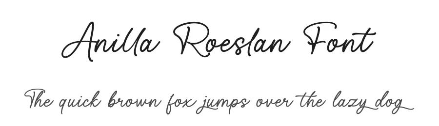 Anilla Roeslan Font by Basnistudio — Script Handwritten Font