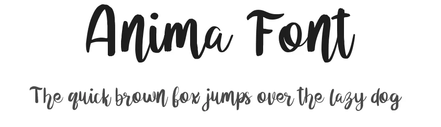 Anima Font by welovefont β Script Handwritten Font