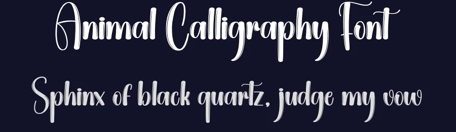 Animal Calligraphy Font by creativeletter — Script Handwritten Font — thumbnail 2