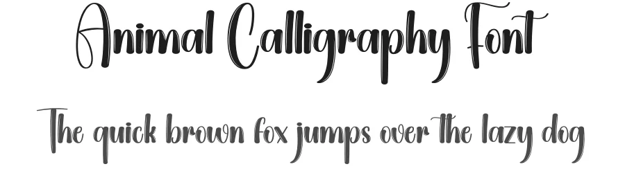 Animal Calligraphy Font by creativeletter — Script Handwritten Font