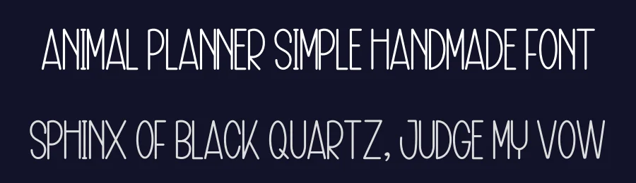 Animal Planner Simple Handmade Font by freshtypeink — Display Font — thumbnail 2
