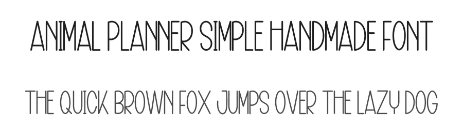 Animal Planner Simple Handmade Font by freshtypeink — Display Font