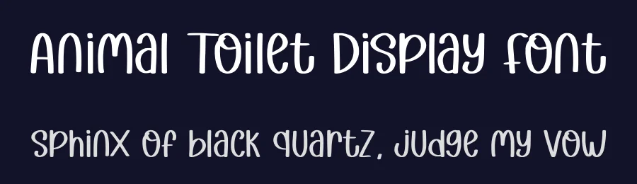 Animal Toilet Display Font by Craftedtype — Decorative Font — thumbnail 2