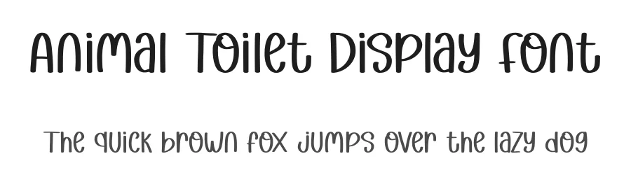 Animal Toilet Display Font by Craftedtype — Decorative Font