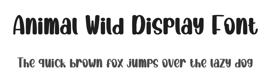 Animal Wild Display Font by andikastudio — Display Font