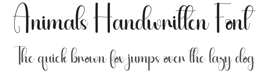 Animals Handwritten Font by andikastudio — Script Handwritten Font