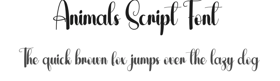 Animals Script Font by andikastudio — Script Handwritten Font