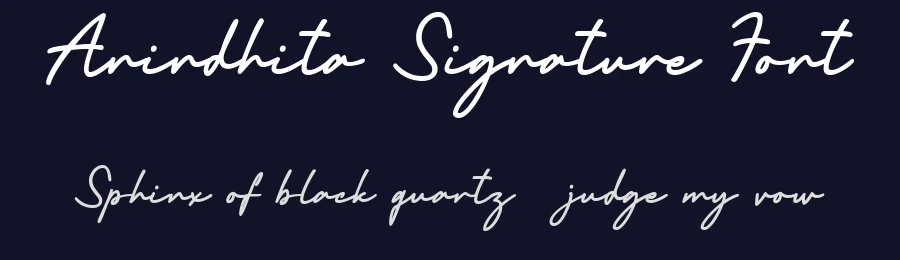 Anindhita Signature Font by Flawless And Co — Script Handwritten Font — thumbnail 2