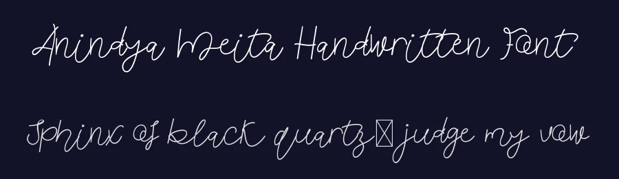Anindya Meita Handwritten Font by edricstudio — Script Handwritten Font — thumbnail 2