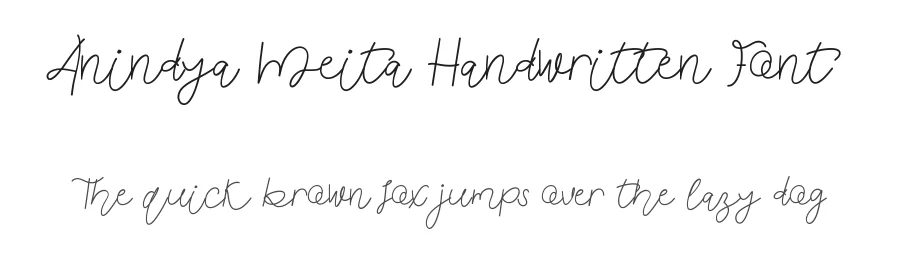 Anindya Meita Handwritten Font by edricstudio — Script Handwritten Font