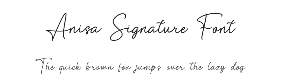 Anisa Signature Font by Basnistudio — Decorative Font