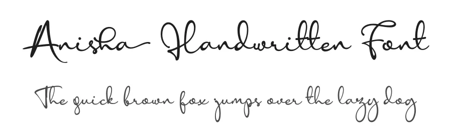 Anisha Handwritten Font by 38.lineart — Script Handwritten Font