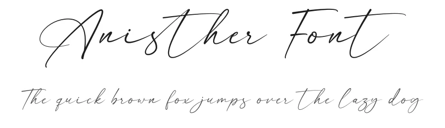 Anisther Font by Rantautype — Script Handwritten Font