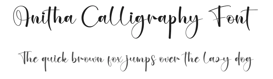 Anitha Calligraphy Font by creativeletter — Script Handwritten Font