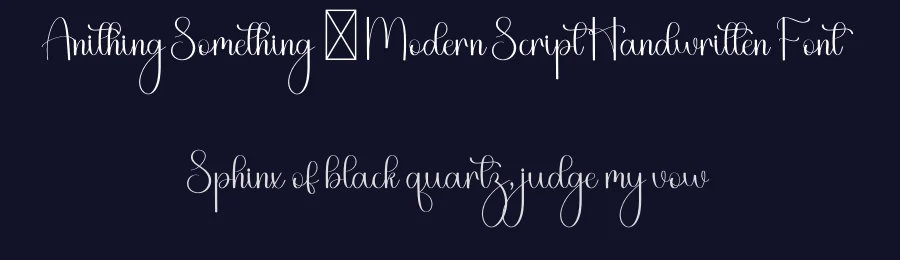 Anithing Something – Modern Script Handwritten Font by freshtypeink — Script Handwritten Font — thumbnail 2