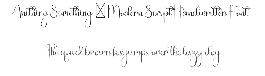 Anithing Something – Modern Script Handwritten Font by freshtypeink — Script Handwritten Font