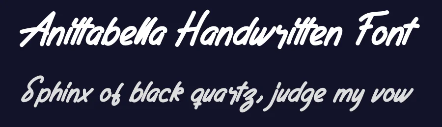 Anittabella Handwritten Font by creativeletter — Script Handwritten Font — thumbnail 2