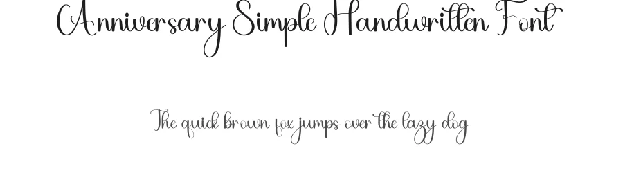 Anniversary Simple Handwritten Font by freshtypeink — Script Handwritten Font