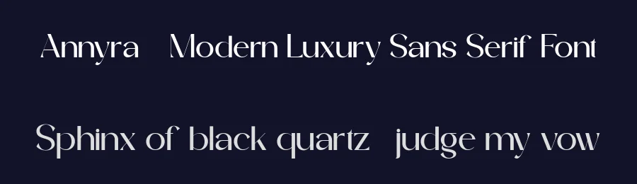 Annyra – Modern Luxury Sans Serif Font by FlawlessAndCo — Decorative Font — thumbnail 2