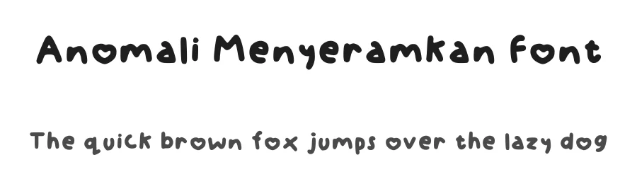 Anomali Menyeramkan Font by theadorableink — Decorative Font