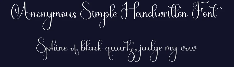 Anonymous Simple Handwritten Font by freshtypeink — Script Handwritten Font — thumbnail 2
