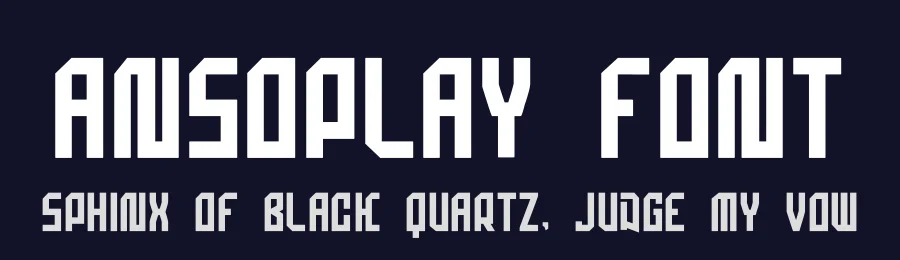 Ansoplay Font by hayoyuka8 — Display Font — thumbnail 2