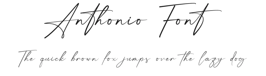 Anthonio Font by Rantautype — Script Handwritten Font