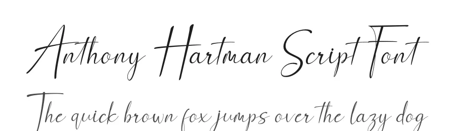Anthony Hartman Script Font by letterenastudios — Script Handwritten Font