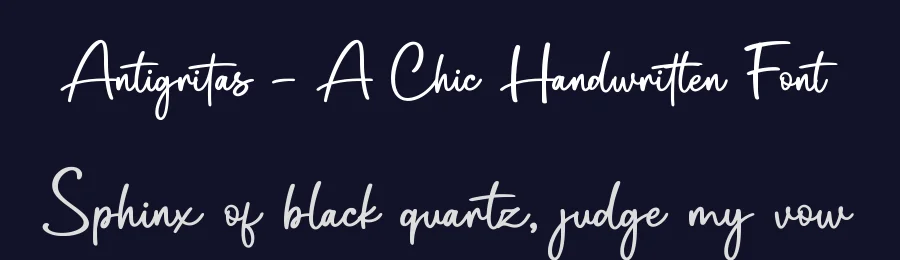 Antigritas – A Chic Handwritten Font by Basnistudio — Script Handwritten Font — thumbnail 2