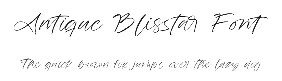 Antique Blisstar Font by stylishtype.co — Script Handwritten Font