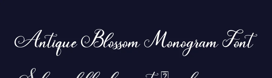 Antique Blossom Monogram Font by Yoga Letter — Script Handwritten Font — thumbnail 2