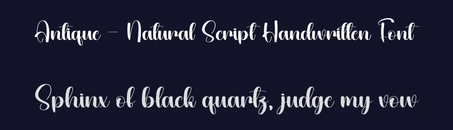 Antique – Natural Script Handwritten Font by andikastudio — Script Handwritten Font — thumbnail 2