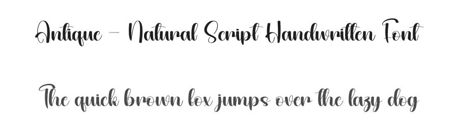 Antique – Natural Script Handwritten Font by andikastudio — Script Handwritten Font