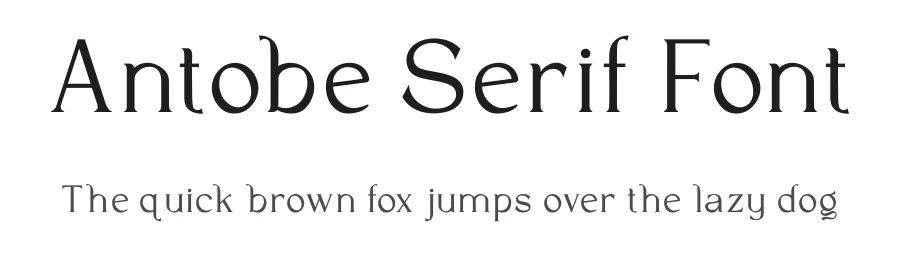 Antobe Serif Font by Viaction Type — Serif Font